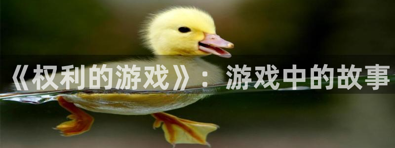 杏耀平台官网登录：《权利的游戏》：游戏中的故事